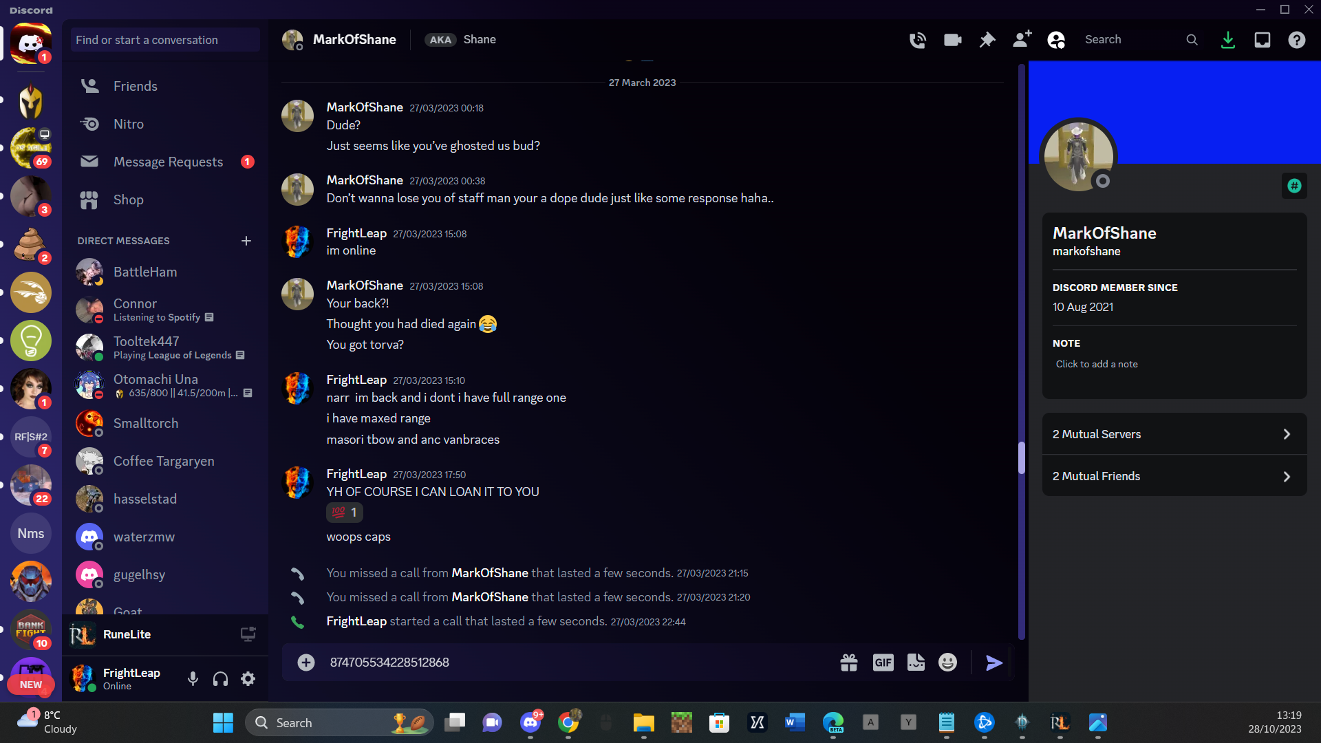 Evidence 139007b for a case against MarkOfShane