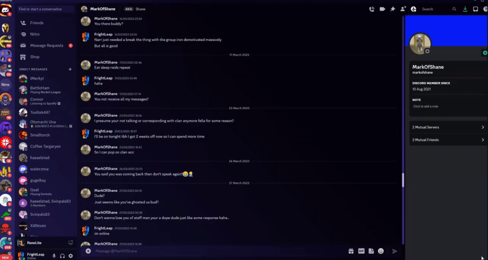 Evidence 1f07c03 for a case against MarkOfShane
