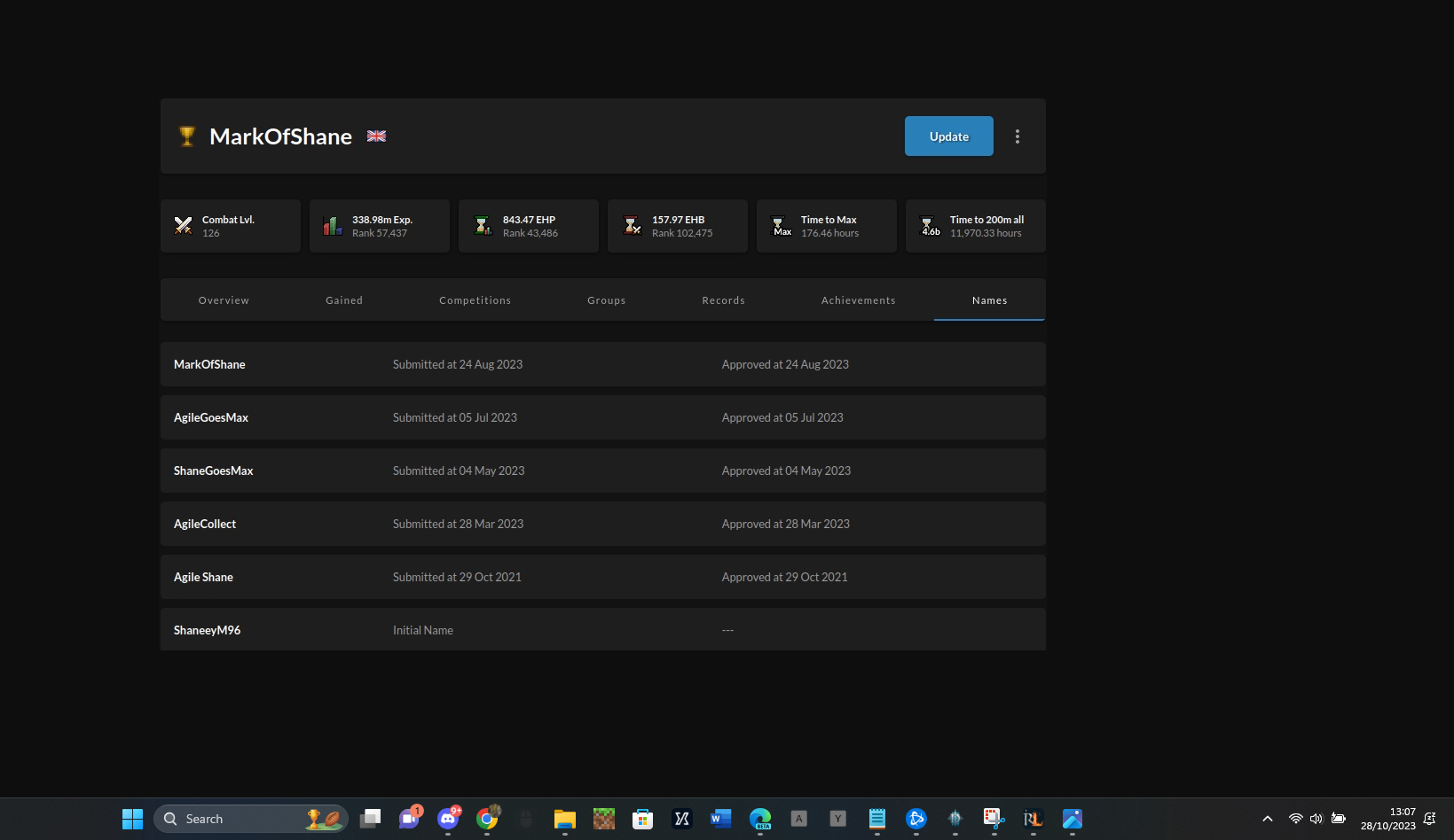 Evidence 2328152 for a case against MarkOfShane