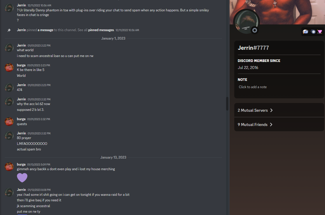 Evidence 593f140 for a case against Jerrinnn