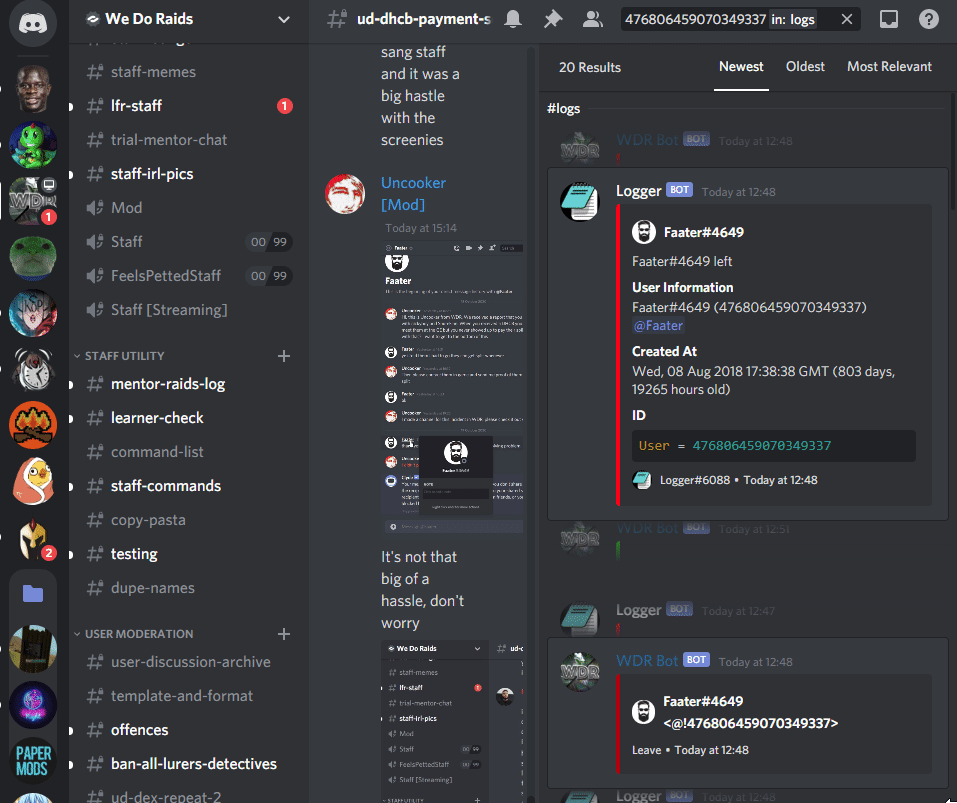 Evidence 808e5ed for a case against Alex PvM