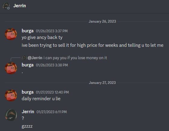 Evidence 960325f for a case against Jerrinnn