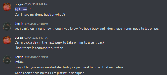 Evidence b410c67 for a case against Jerrinnn