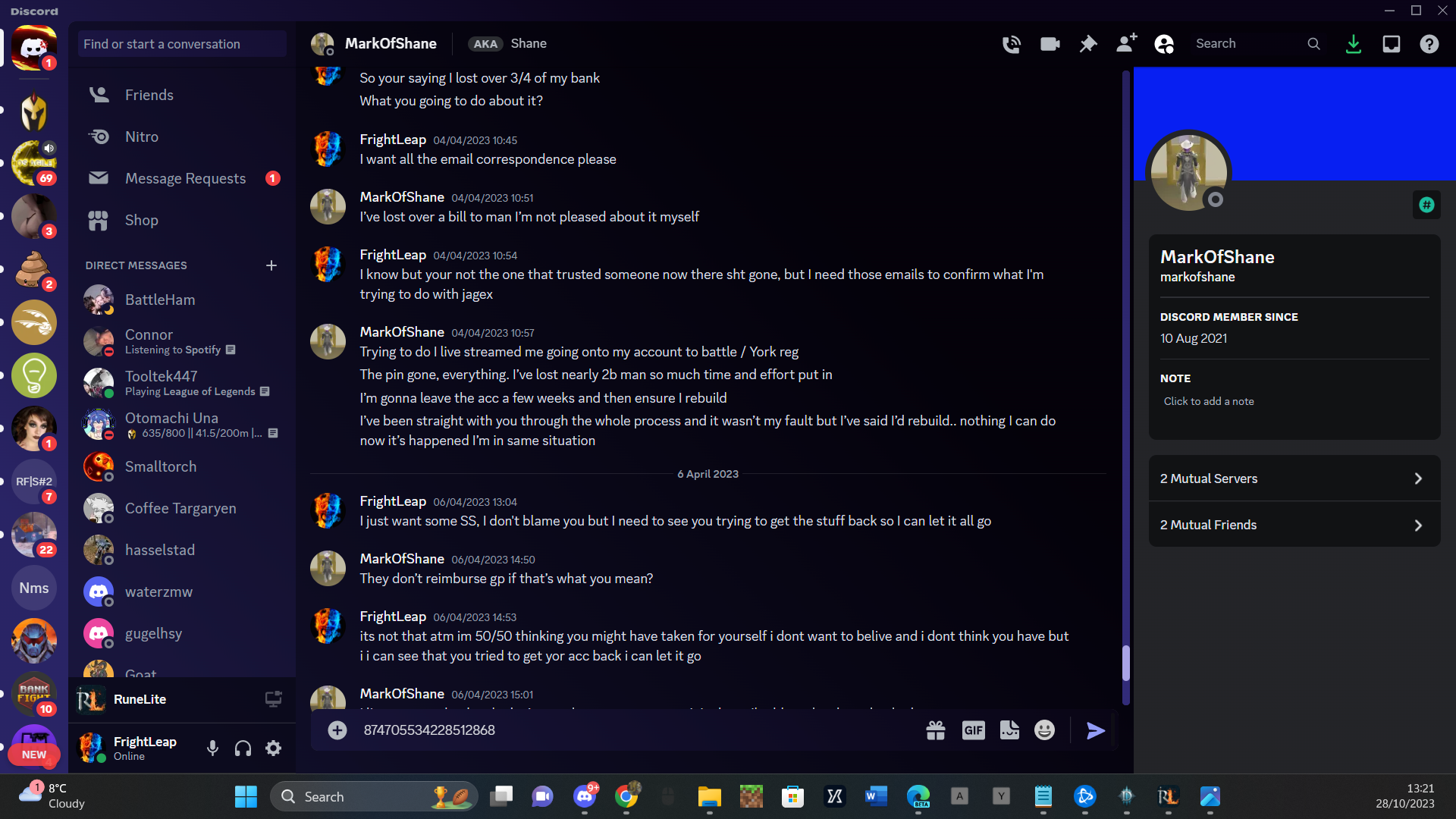Evidence b4b4c51 for a case against MarkOfShane