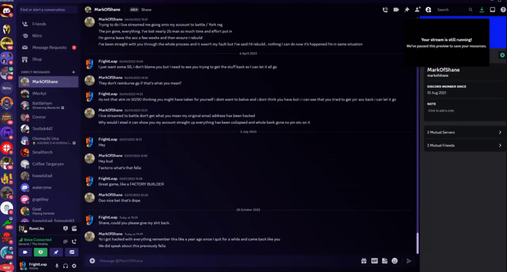 Evidence d1c94c1 for a case against MarkOfShane
