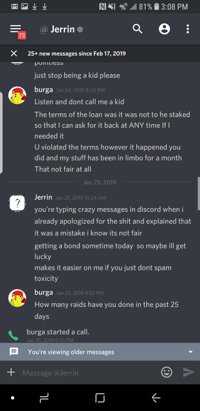 Evidence d6e0b6c for a case against Jerrinnn