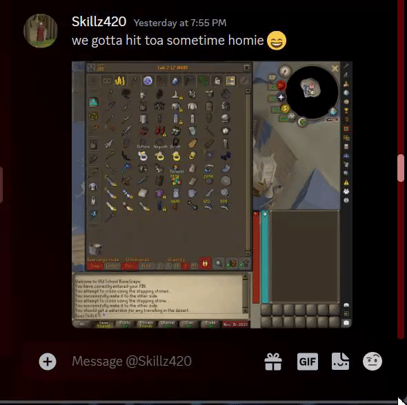 Evidence d6eb23d for a case against ImSkillzToo
