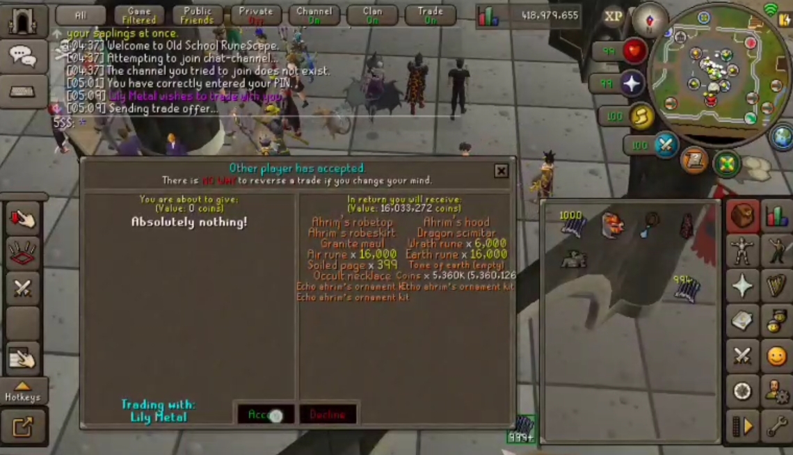 Evidence eca44ff for a case against Big Holy